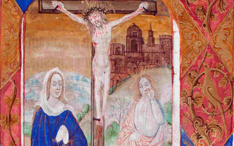 Photograph of the prayer book of Lady Margaret Beaufort