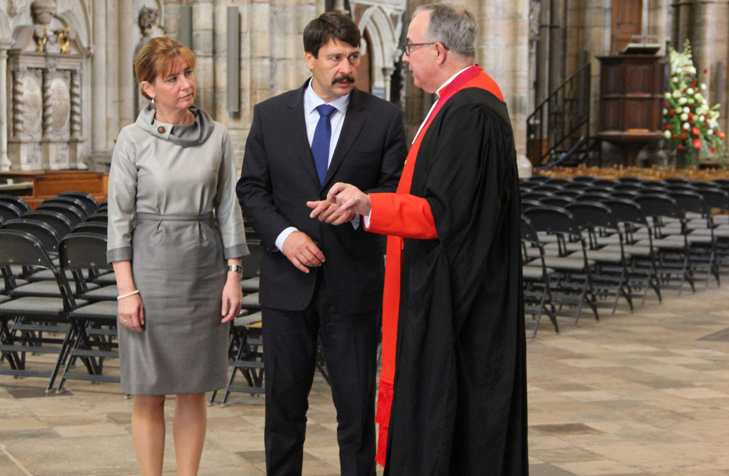 The President of Hungary visits Westminster Abbey
