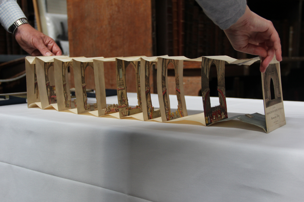 A 'peepshow' commemorating Queen Victoria's 1838 Coronation