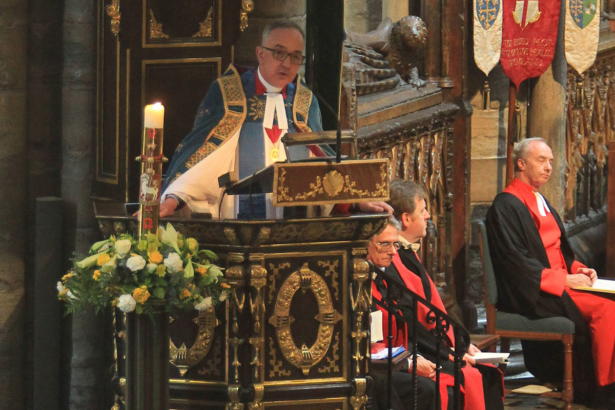 The Dean of Westminster, the Very Reverend Dr John Hall, gives The Address