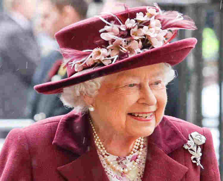 Photograph of Queen Elizabeth II at Westminster Abbey, representing a teaching resource explaining the time between her accession and coronation