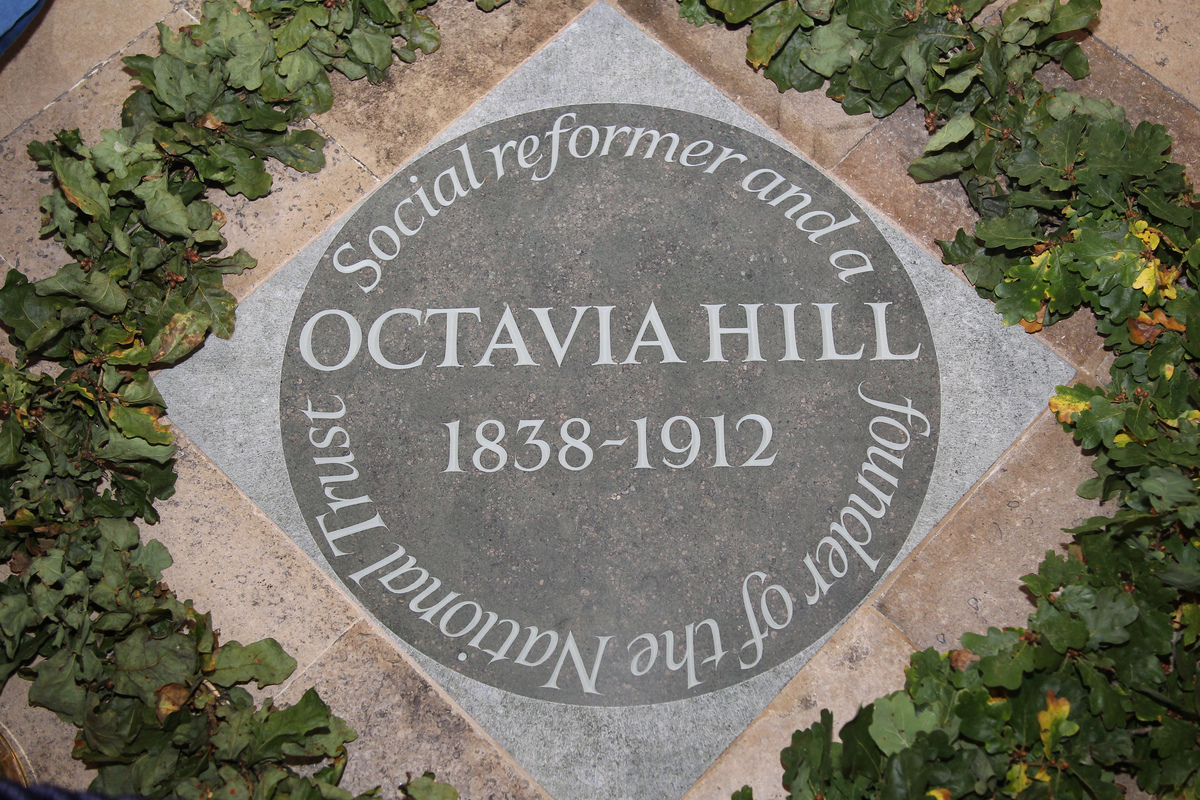 Memorial dedicated to Octavia Hill co-founder of the National Trust