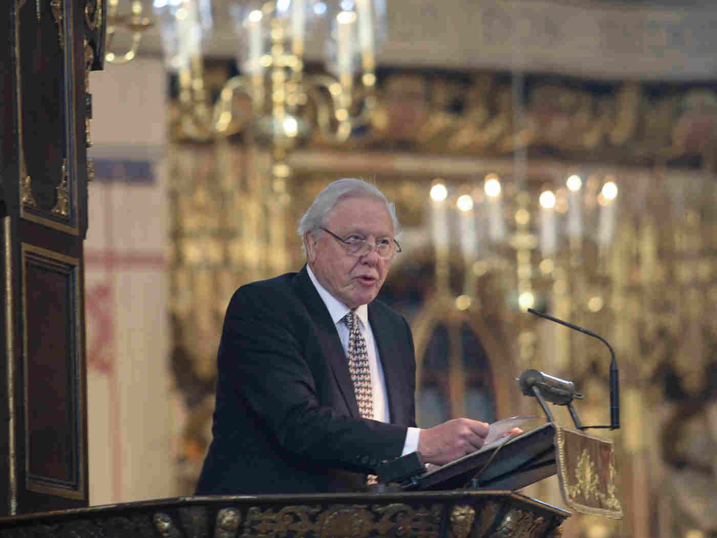 Sir David Attenborough reads his brother's address to the House of Lords