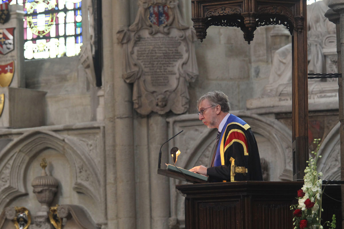 Professor Paul O'Prey, Vice Chancellor, reads The Caged Skylark