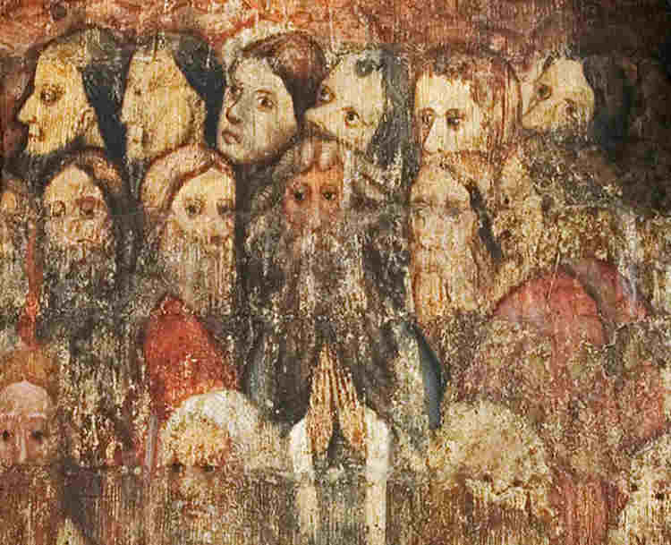 Photograph of Last Judgement wall paintings in the Chapter House of Westminster Abbey, representing the eschatology teaching guide for primary teachers