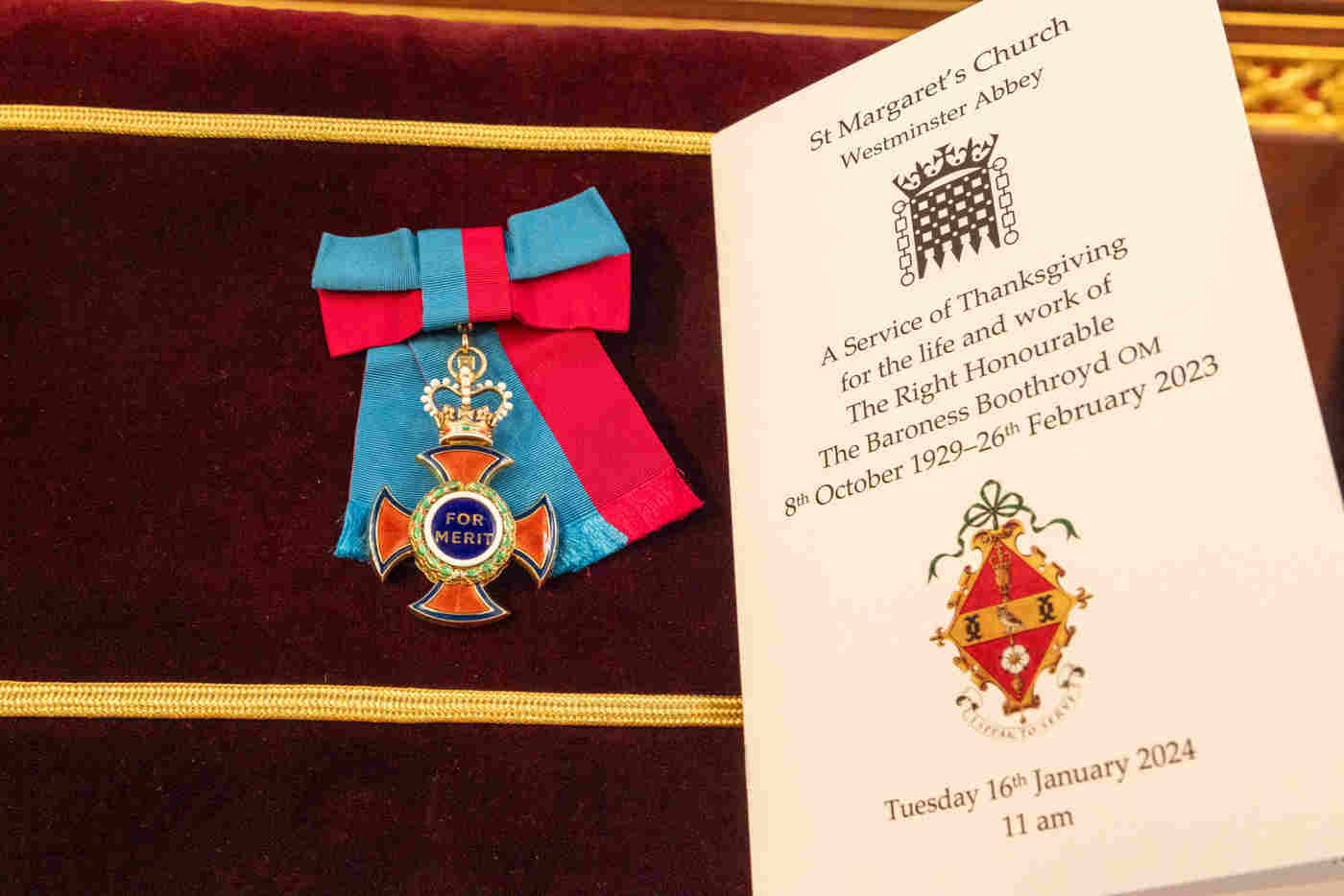 Boothroyd Thanksgiving Order Of Merit