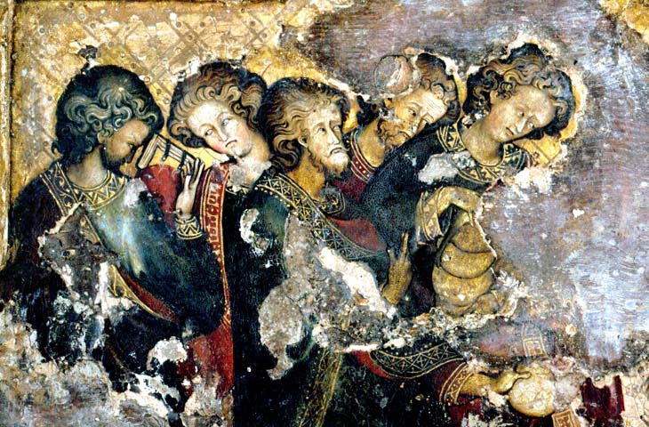 Image of Christ and his disciples at the feeding of the 5,000