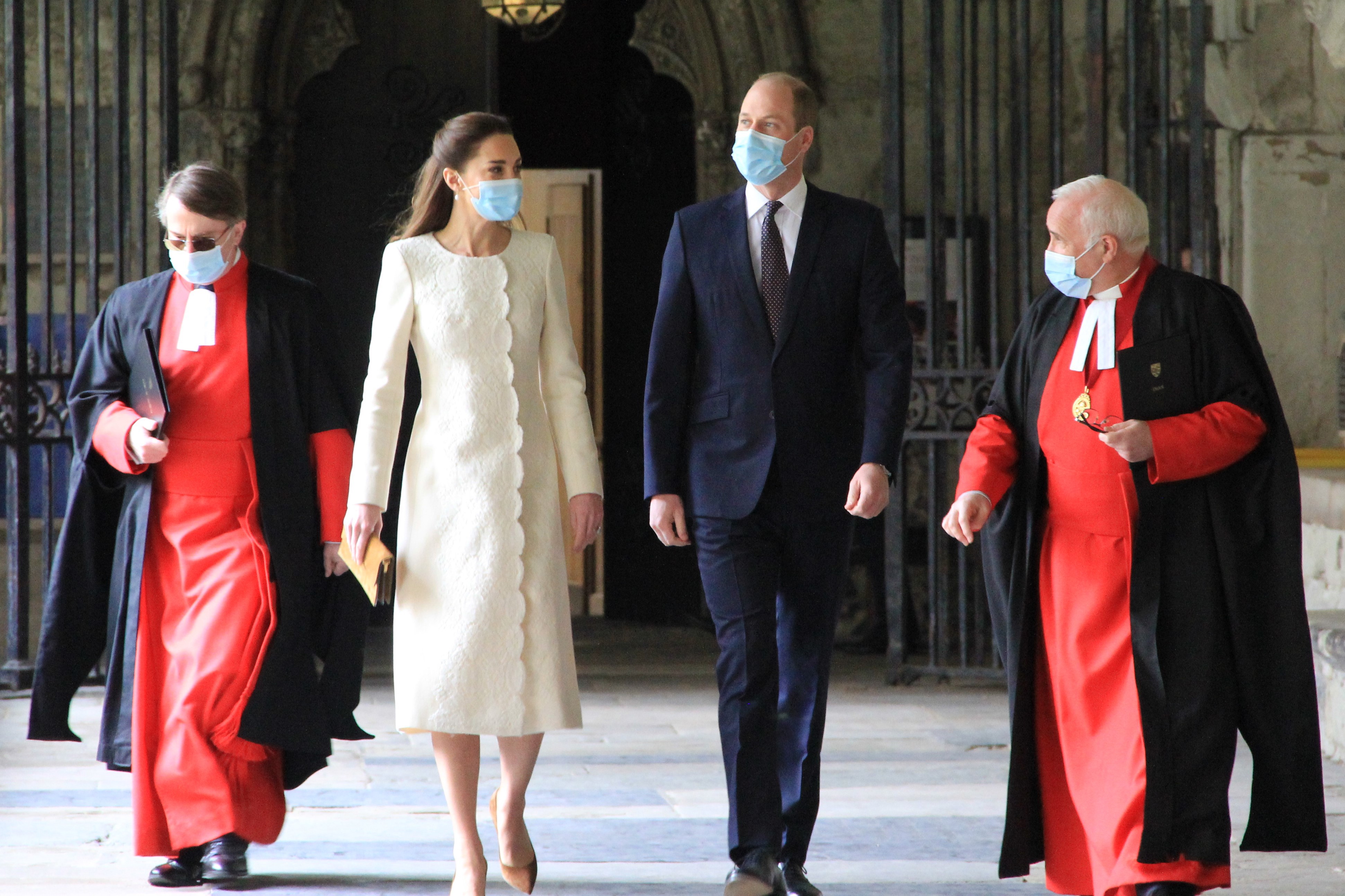 Duke and Duchess of Cambridge visit Abbey vaccine clinic