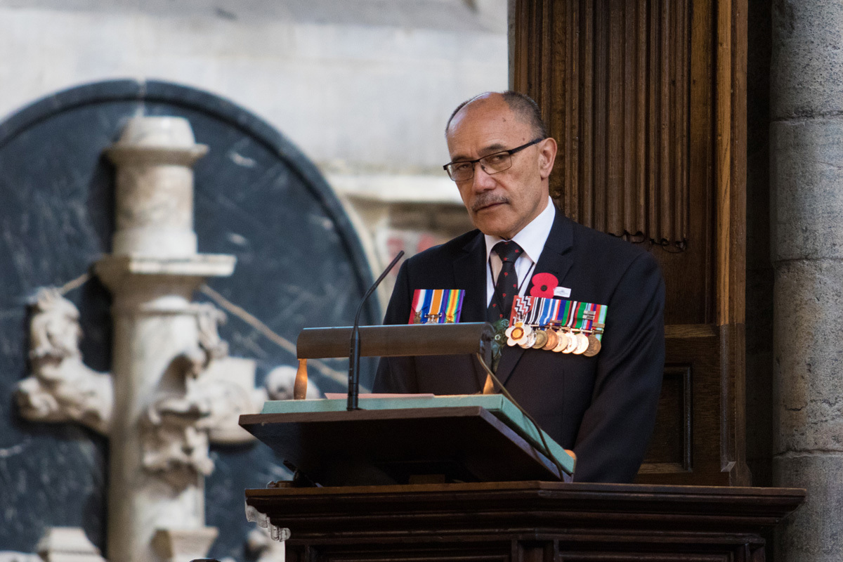 His Excellency the High Commissioner for New Zealand, Lieutenant General The Right Honourable Sir Jerry Mateparae GNZM QSO KStJ, reads St Micah 4: 1-5
