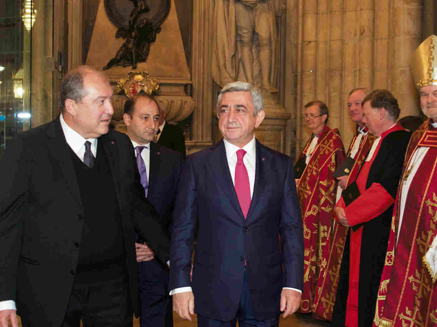 The President of the Republic of Armenia, His Excellency Serzh Sargsyan; and the Ambassador from the Republic of Armenia to the Court of St James, His Excellency Dr Armen Sarkissian