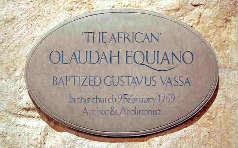 Photograph of Olaudah Equiano memorial for a video about journeys