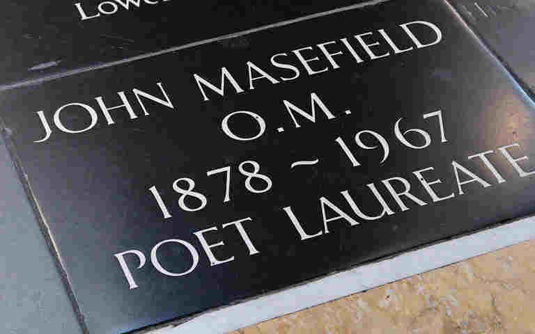Photograph of John Masefield memorial in Westminster Abbey