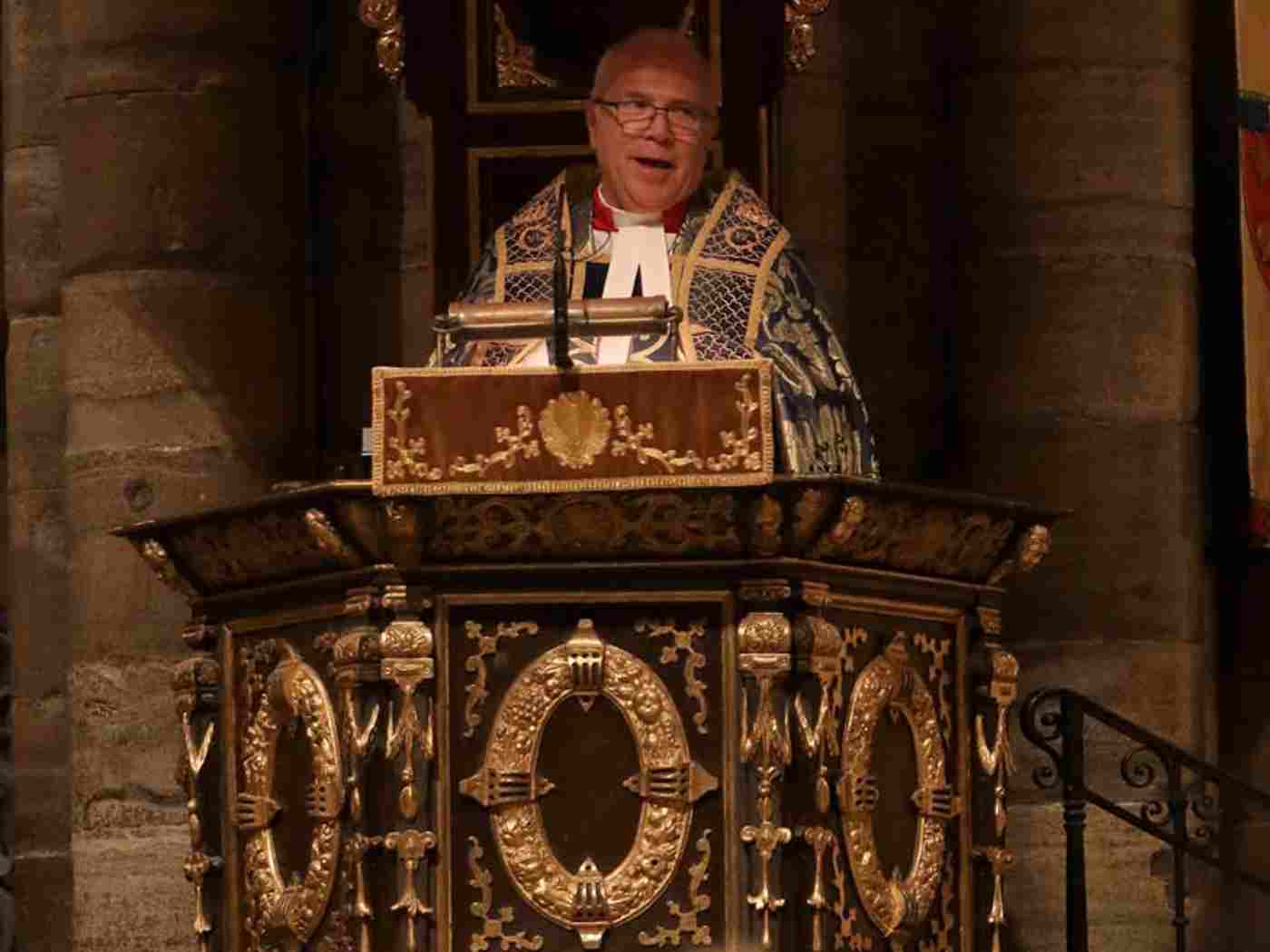 The Dean gives the Sermon