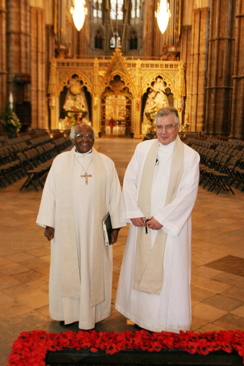 Archbishop Emeritus Desmond Tutu from South Africa, and The Very Reverend Dr Wesley Carr