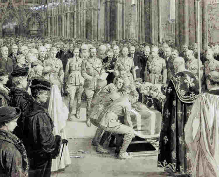 Burial Of The Unknown Warrior By Matania