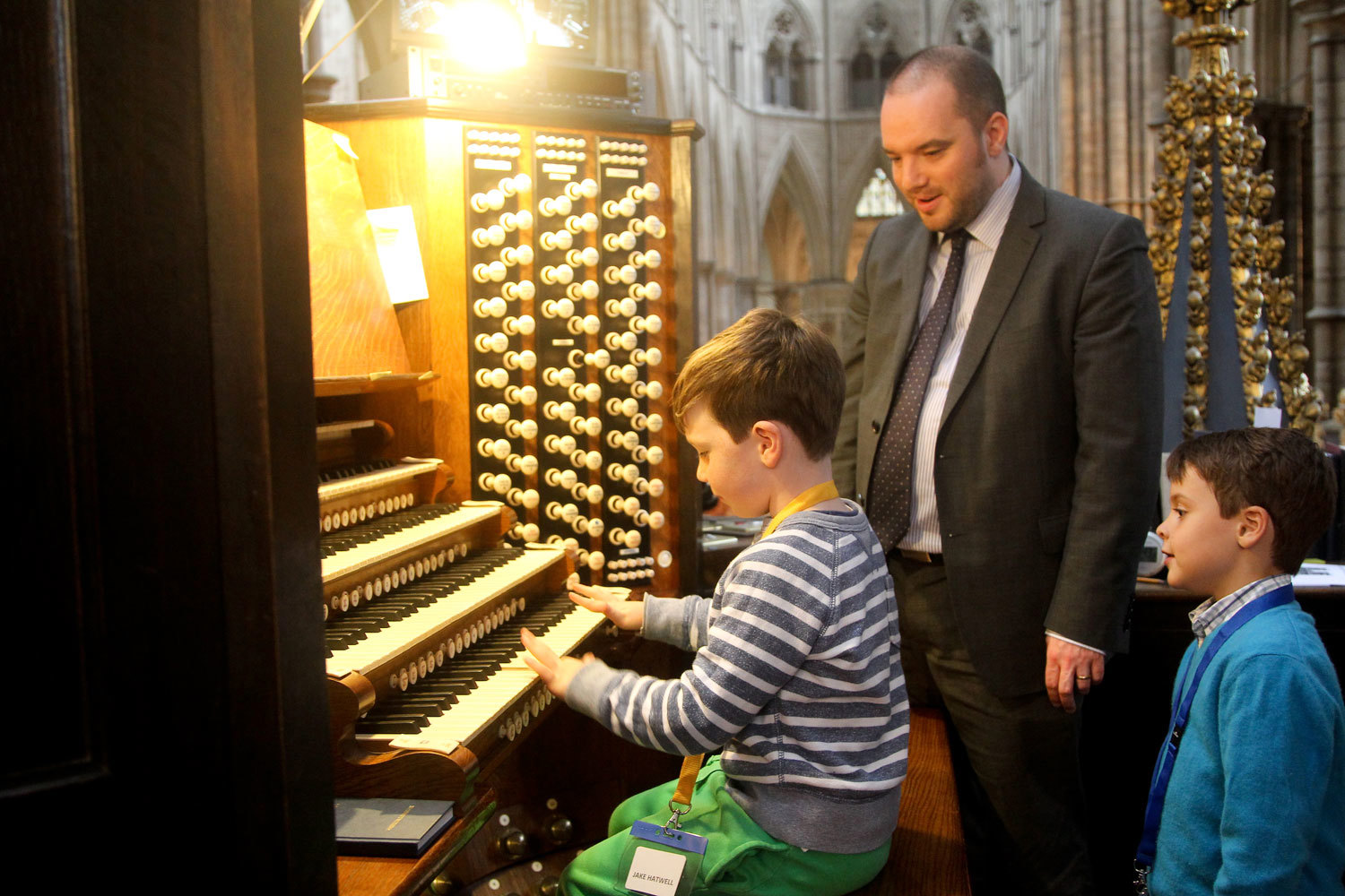 Playing the Abbey's grand organ