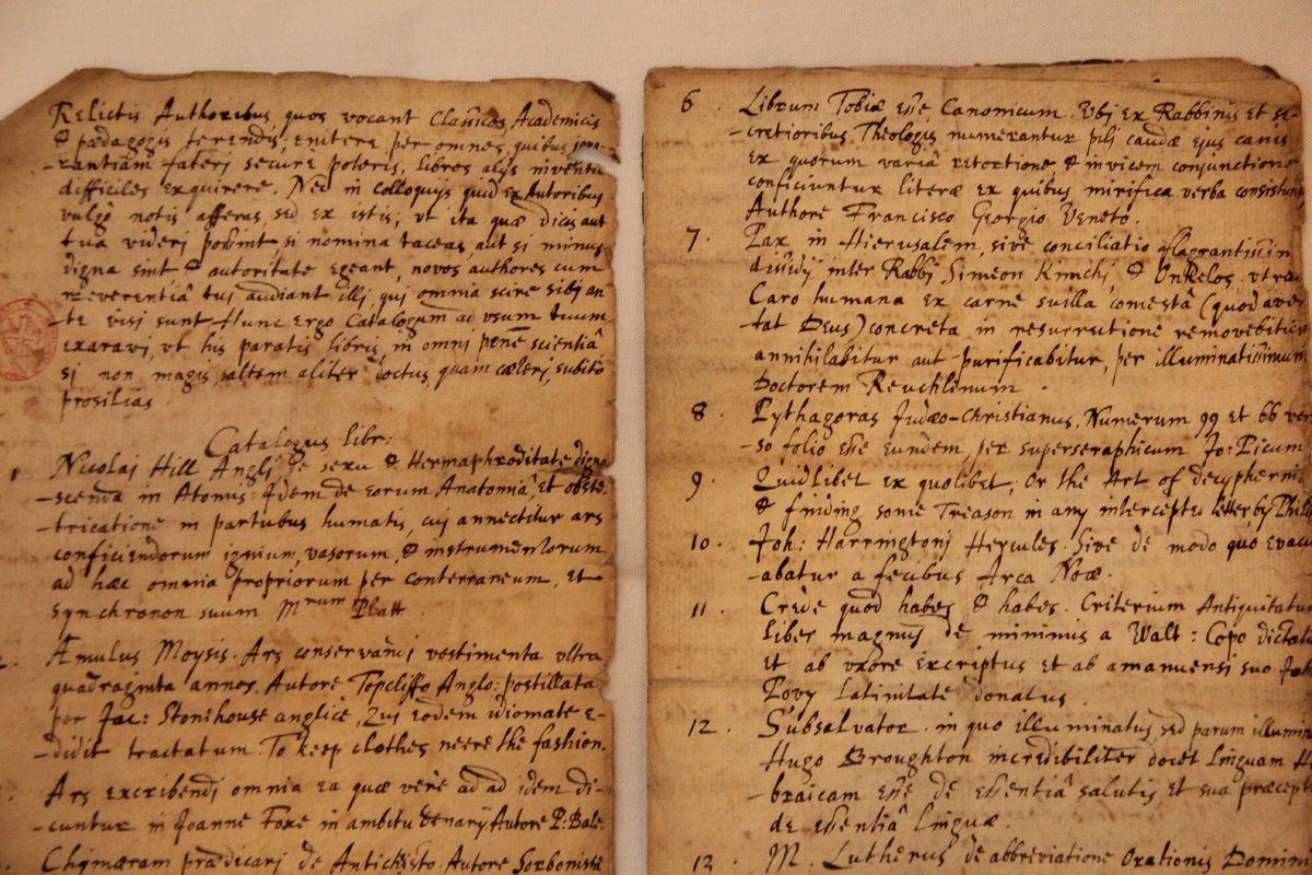 The handwritten manuscript by John Donne which was found in a tin truck at Westminster Abbey