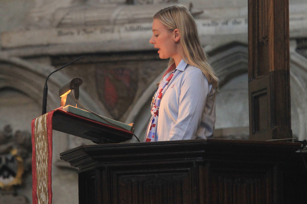 Alex Williams. Guide, reads St Mark 12: 28-34