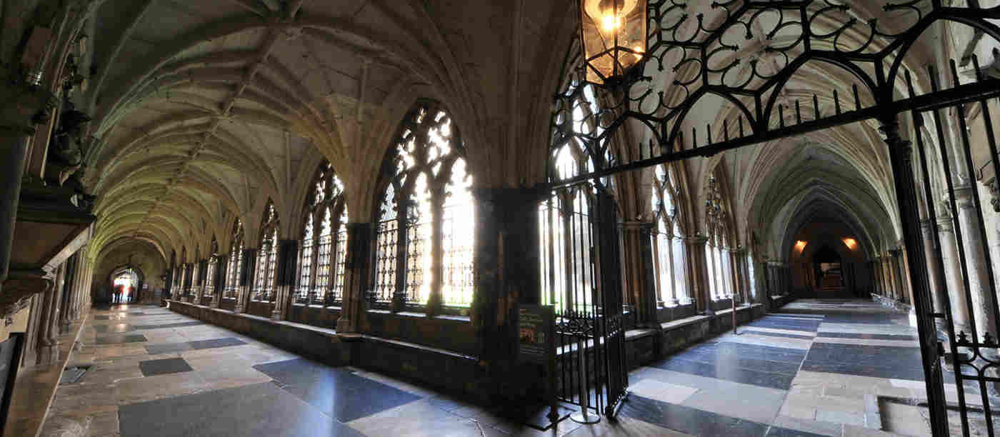The junction of two cloisters in Westminster Abbey