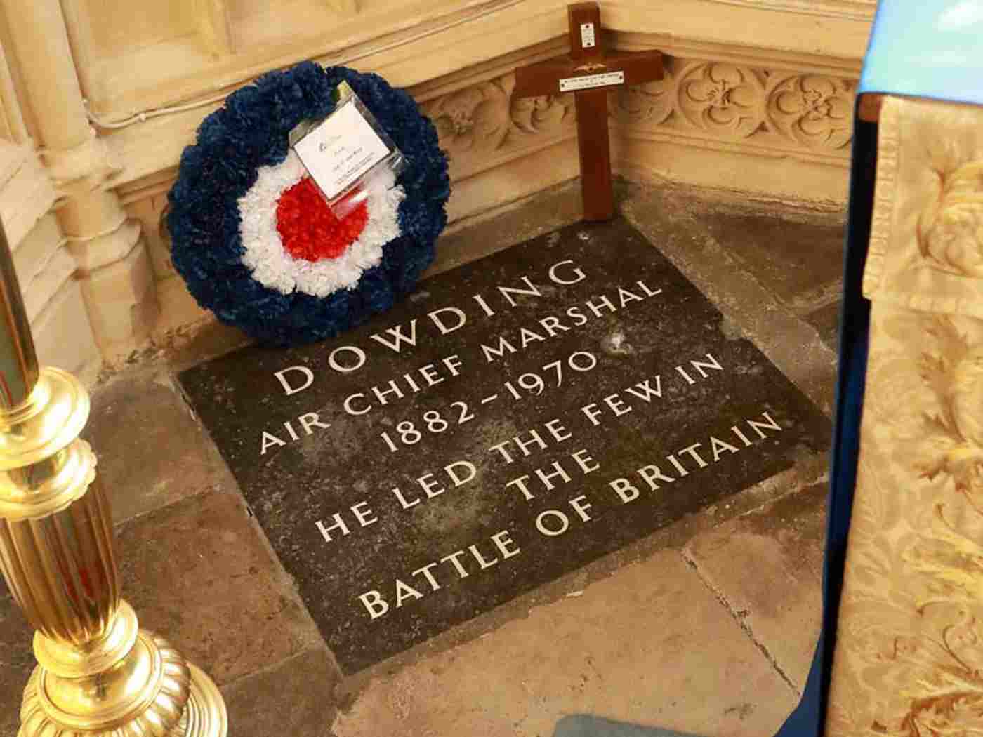 A wreath was laid at the memorial to Air Chief Marshal Dowding before the service