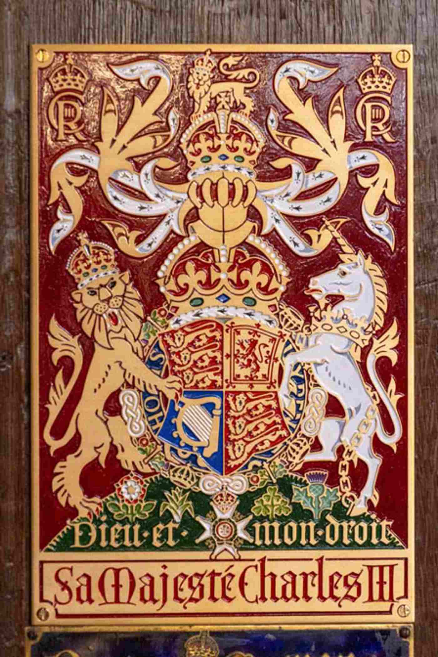 The Order of the Bathh stall plate for The King -