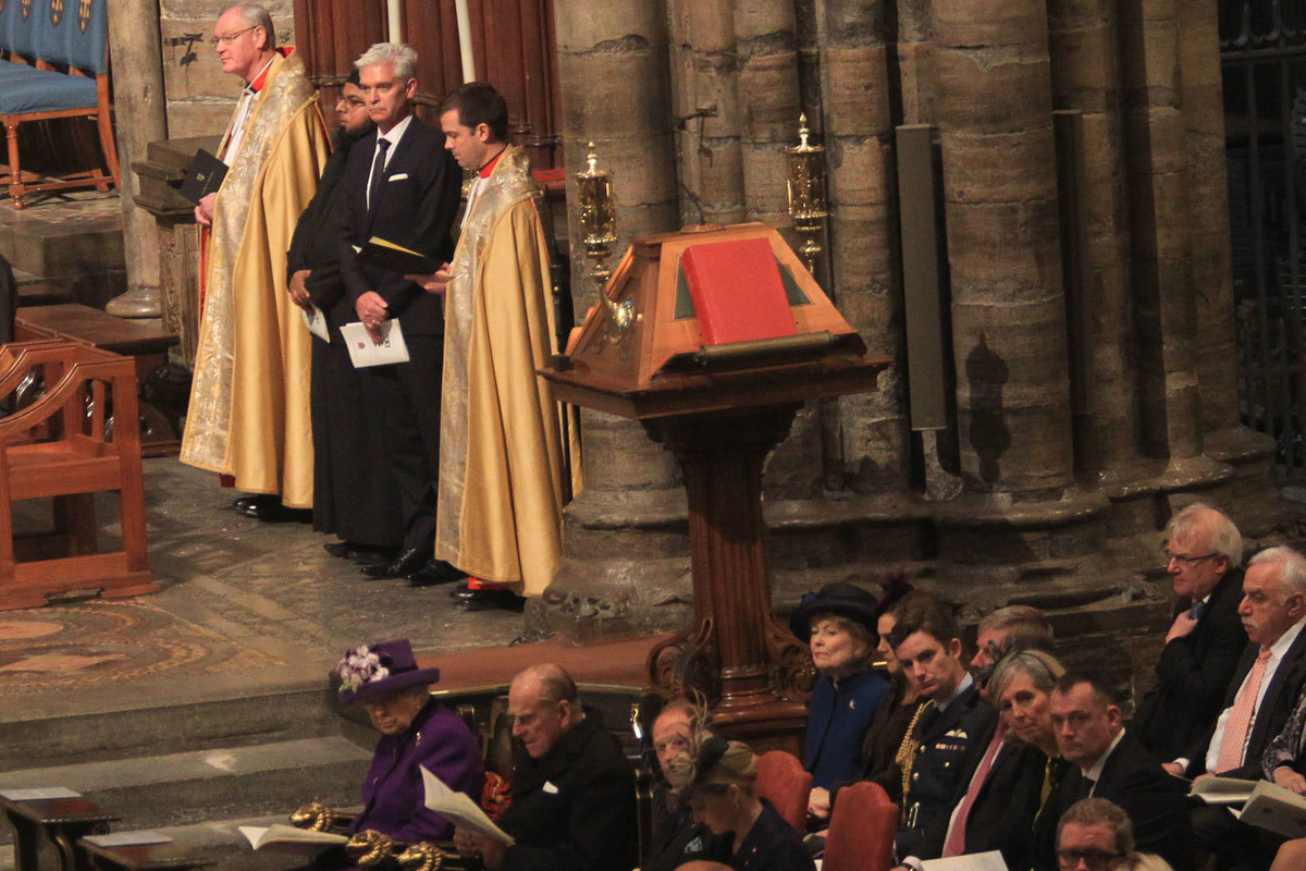 Prayer readers included the Broadcaster Phillip Schofield