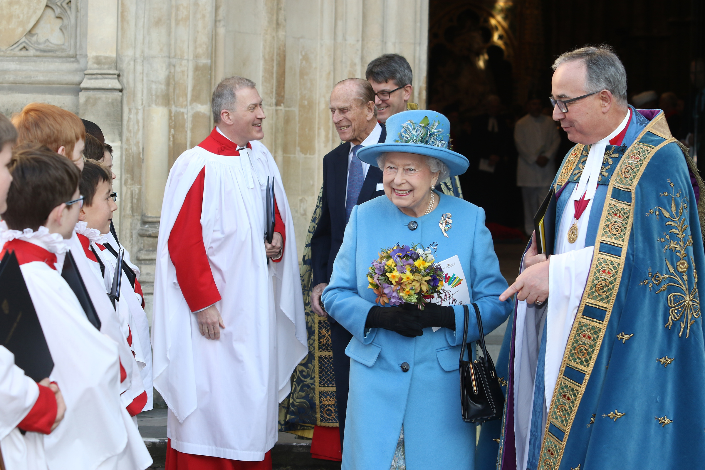 Her Majesty The Queens meets Abbey Choristers following the Commonwealth Service