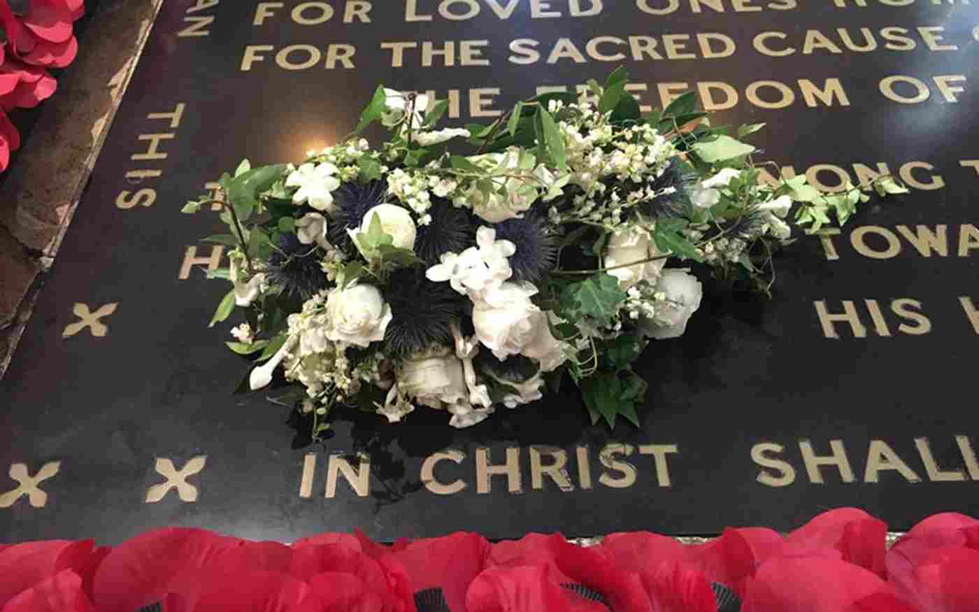Royal wedding bouquet rests on Warrior’s grave