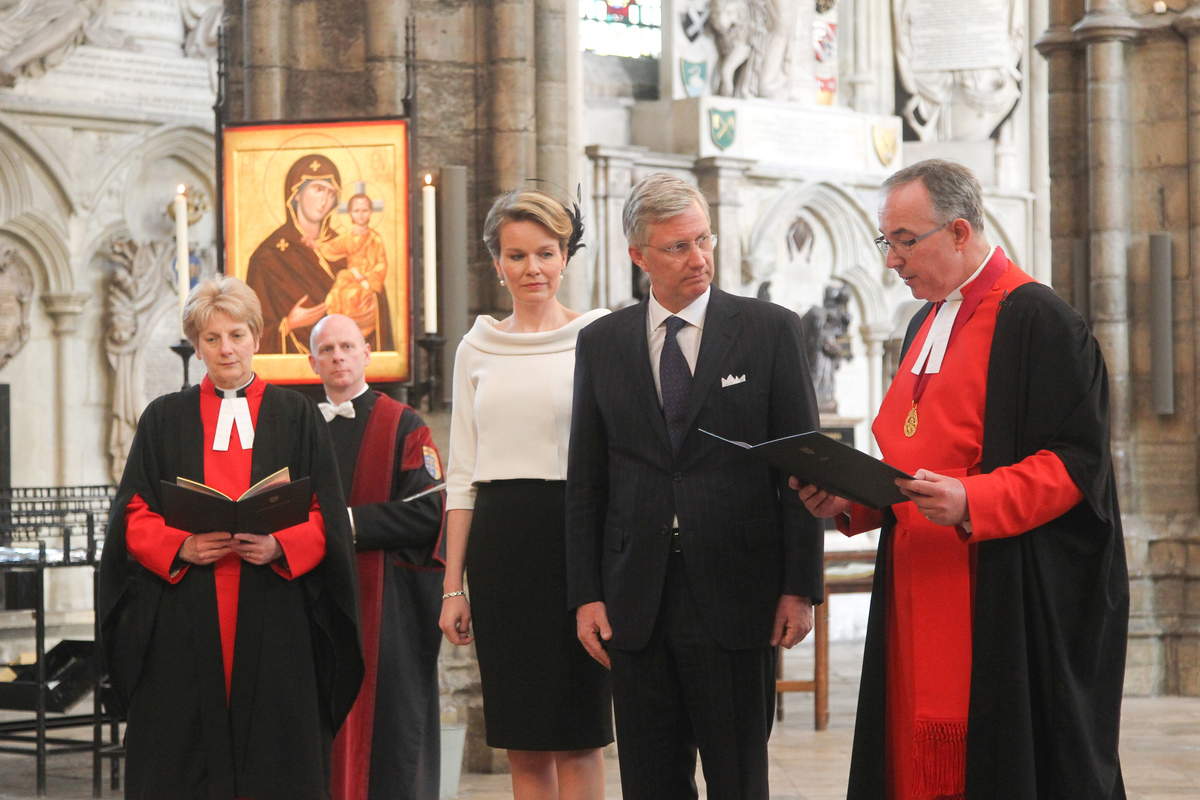 King of the Belgians visits Abbey