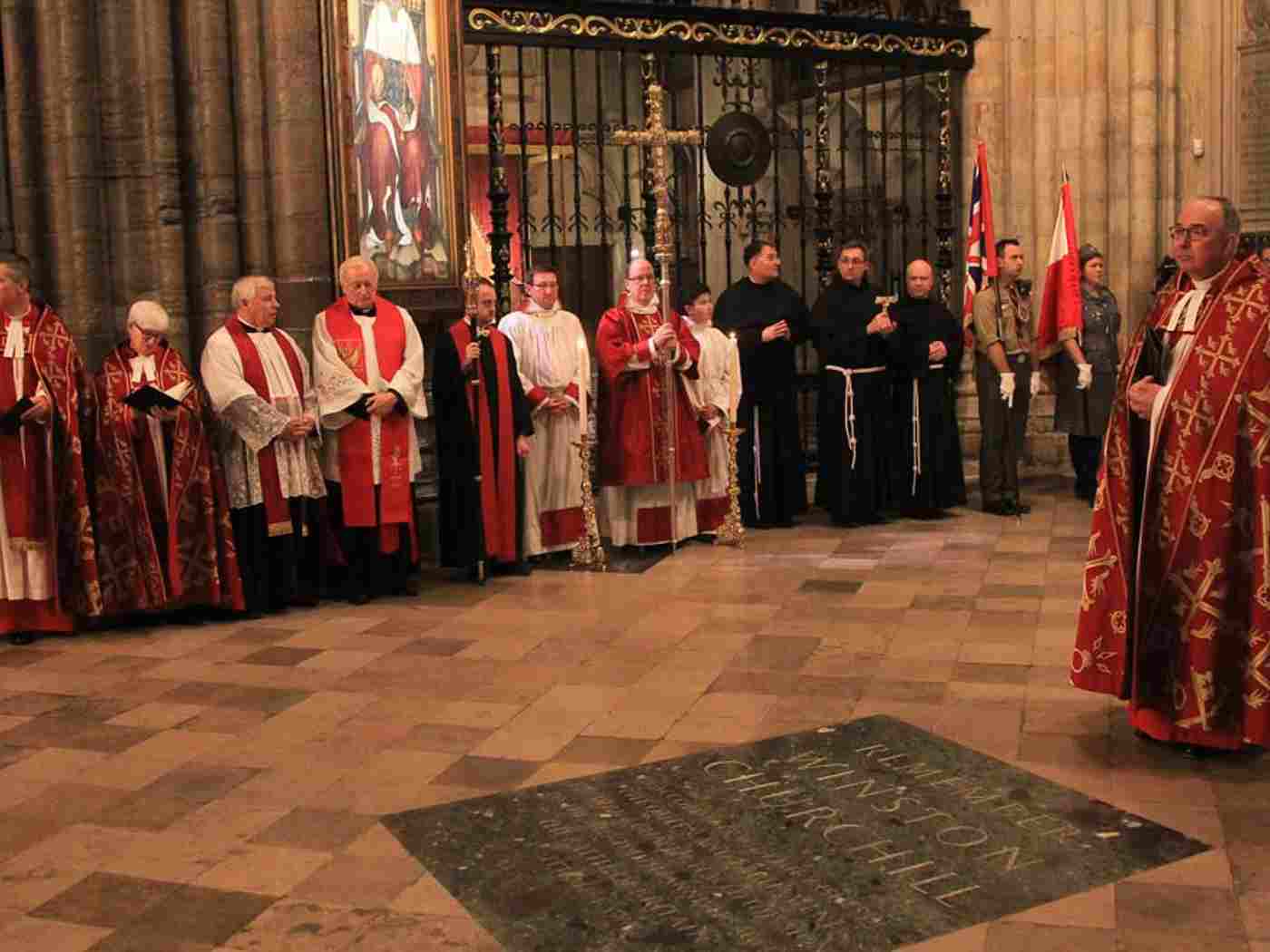 The procession at the start of the service