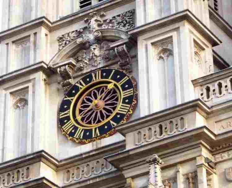 Photograph of clock on West Towers at Westminster Abbey