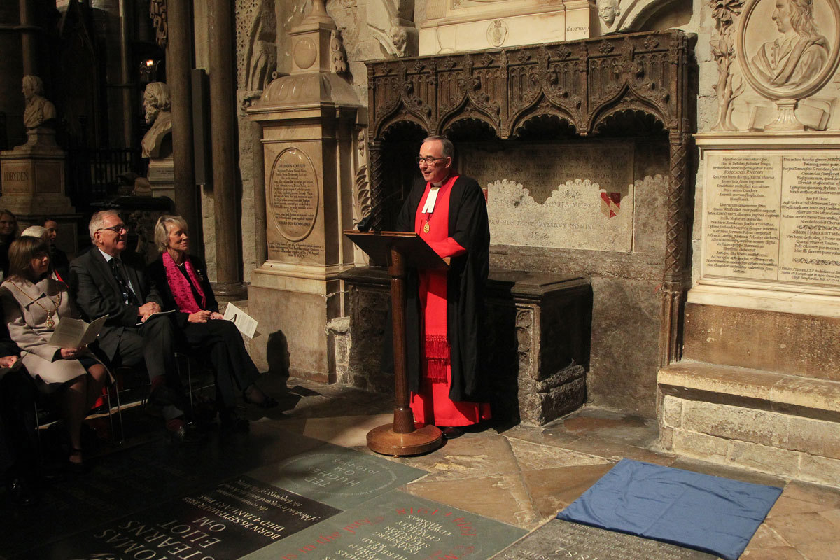 The Dean of Westminster, the Very Reverend Dr John Hall, gives The Welcome