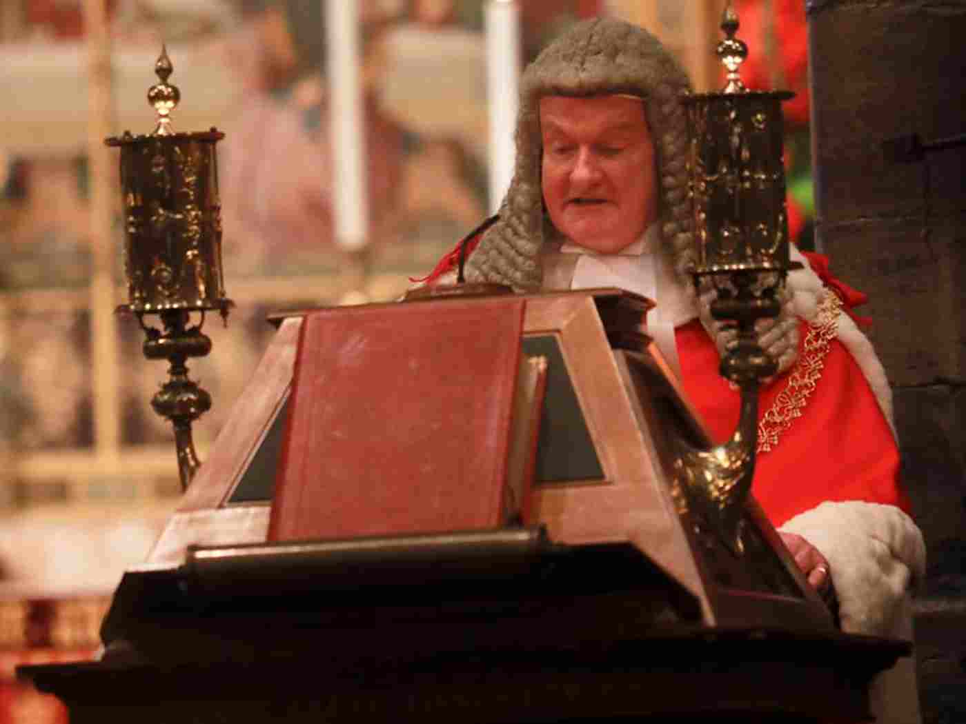 The Right Honourable The Lord Burnett of Maldon, Lord Chief Justice of England and Wales, reads St Luke 18: 1–8