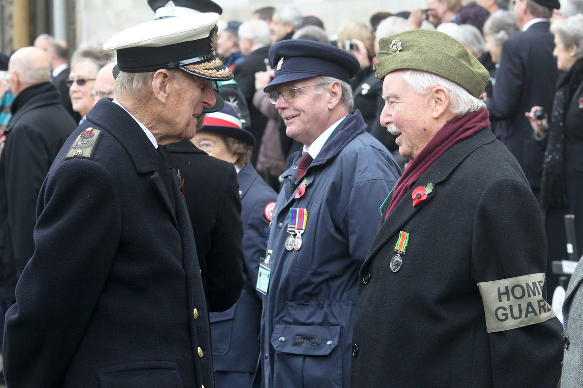 The Duke of Edinburgh meets veterans