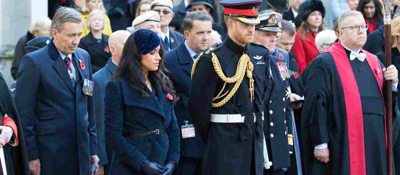 Members of the Royal Family honour war dead