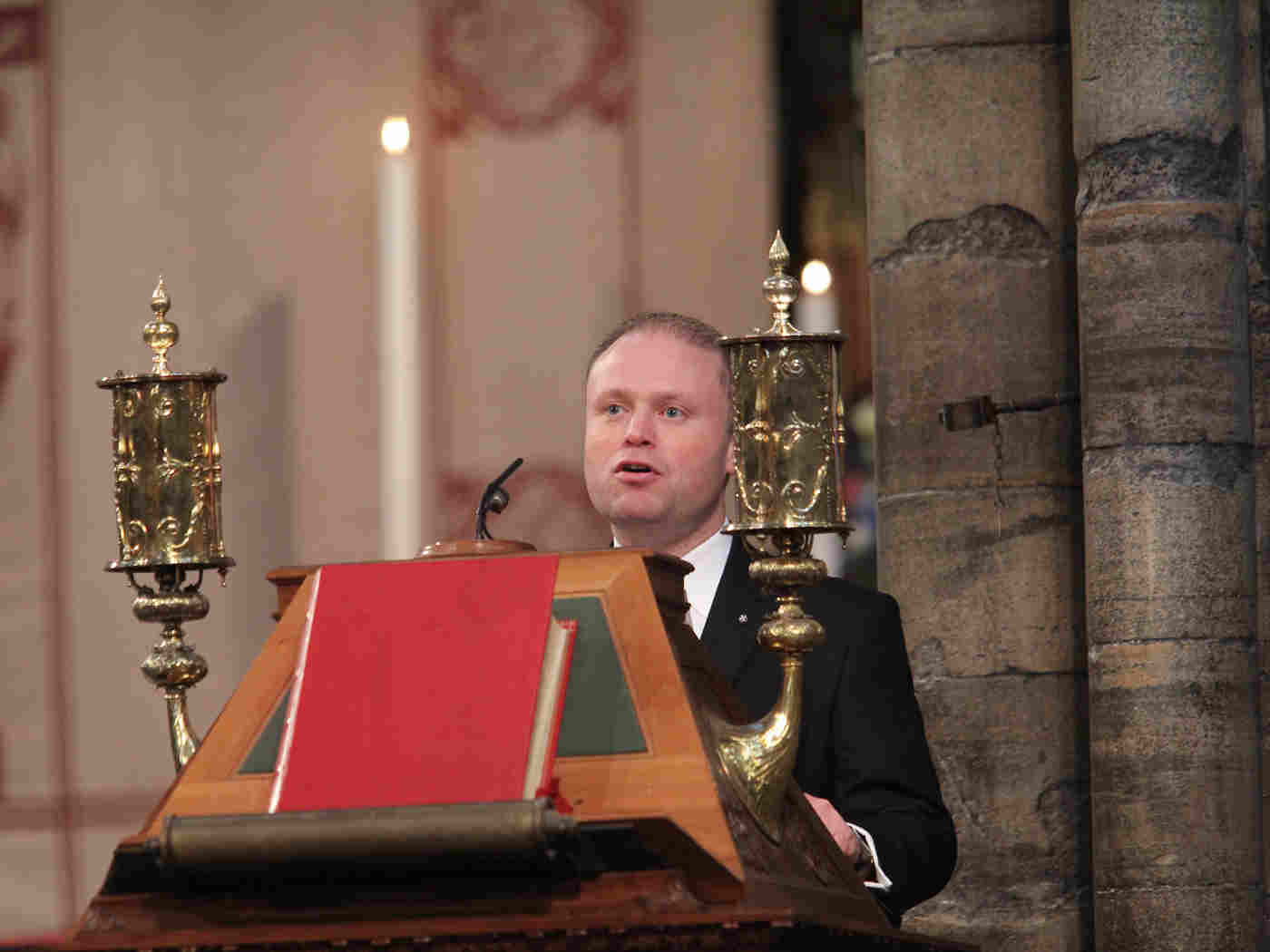 The Honourable Joseph Muscat KUOM, Prime Minister of Malta, reads Romans 12: 9-18