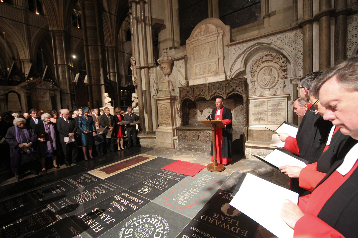 Westminster Abbey honours Ted Hughes
