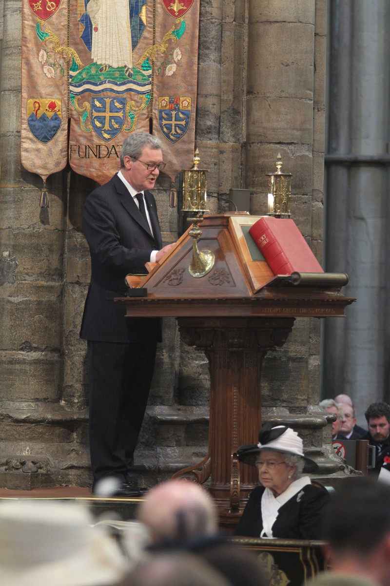 His Excellency The Honourable Alexander Downer AC, Australian High Commissioner to the United Kingdom, reads Isaiah 9: 1-7