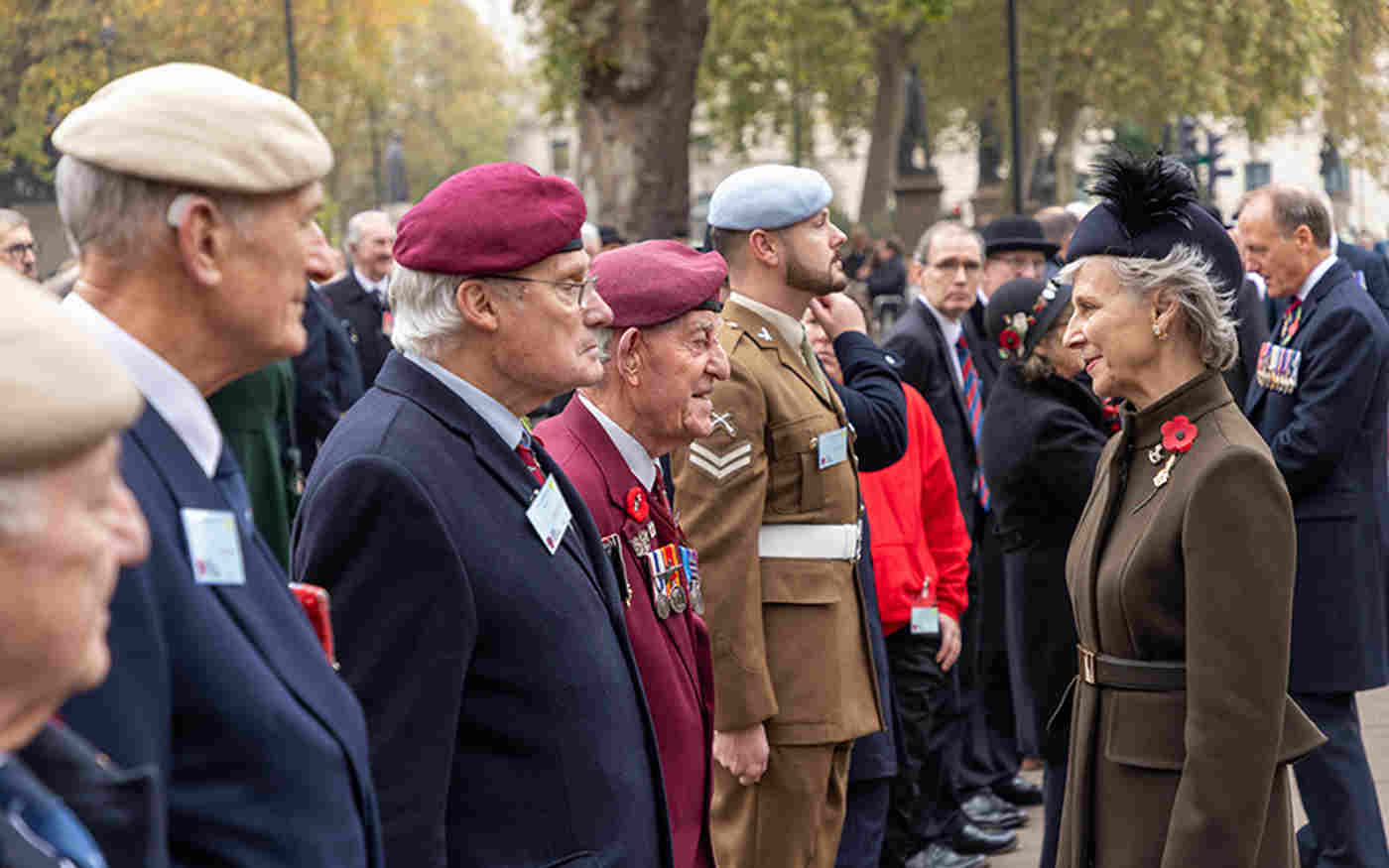 The Duchess of Gloucester meeting veterans and representatives of military organisations
