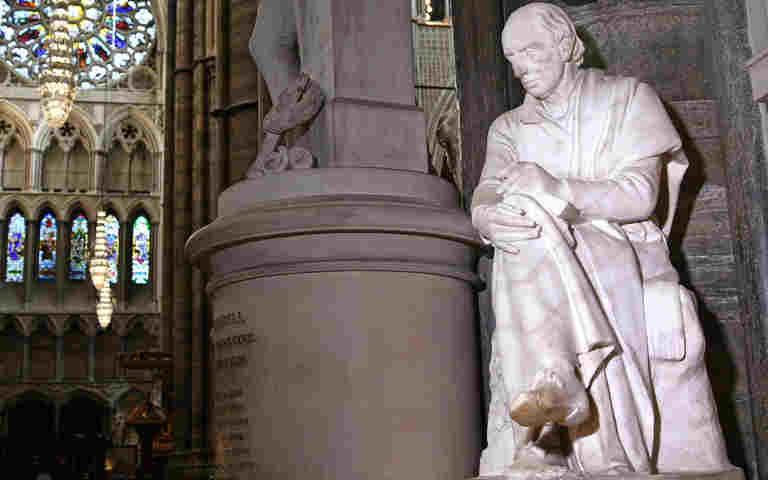 Photograph of William Wordsworth memorial in Westminster Abbey