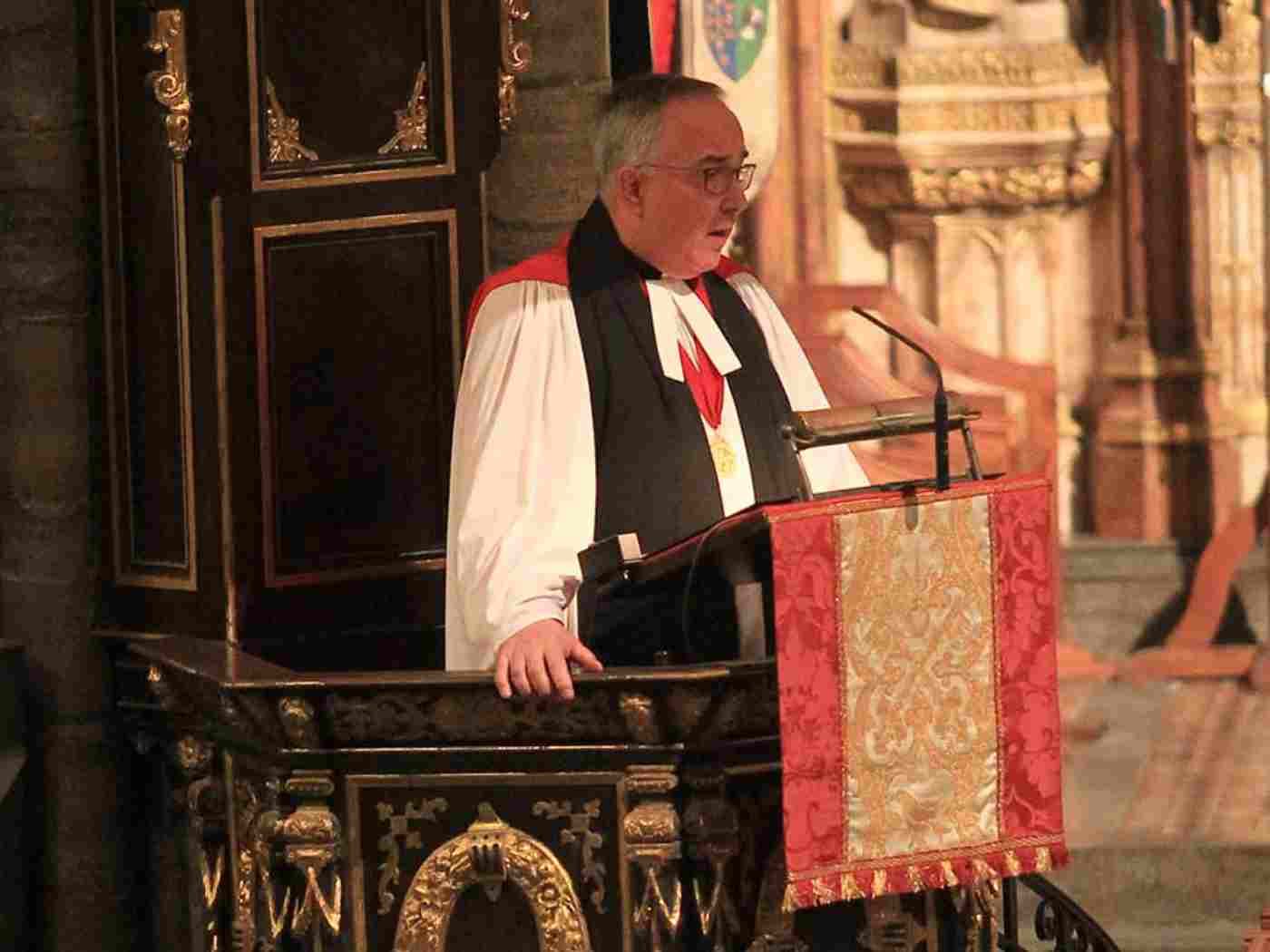 The Dean gives the Sermon