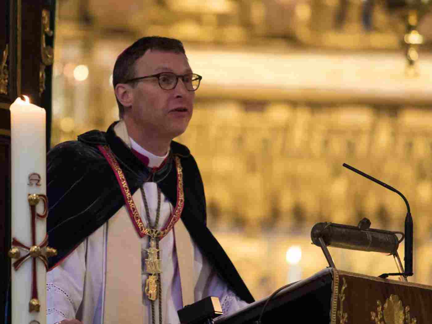 Right Reverend Philip North, Bishop of Burnley, and Master of the Guardians of the Shrine of Our Lady of Walsingham, preaches the sermon