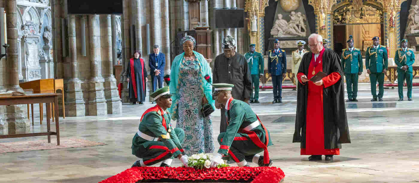 Nigerian President welcomed to the Abbey