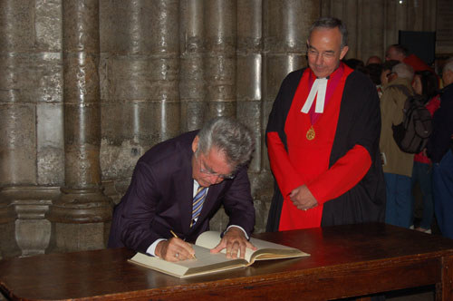 President of Austria visits Abbey