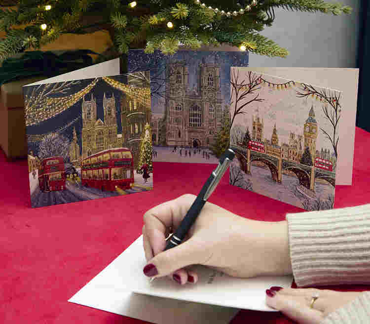3 Christmas cards depicting Westminster Abbey