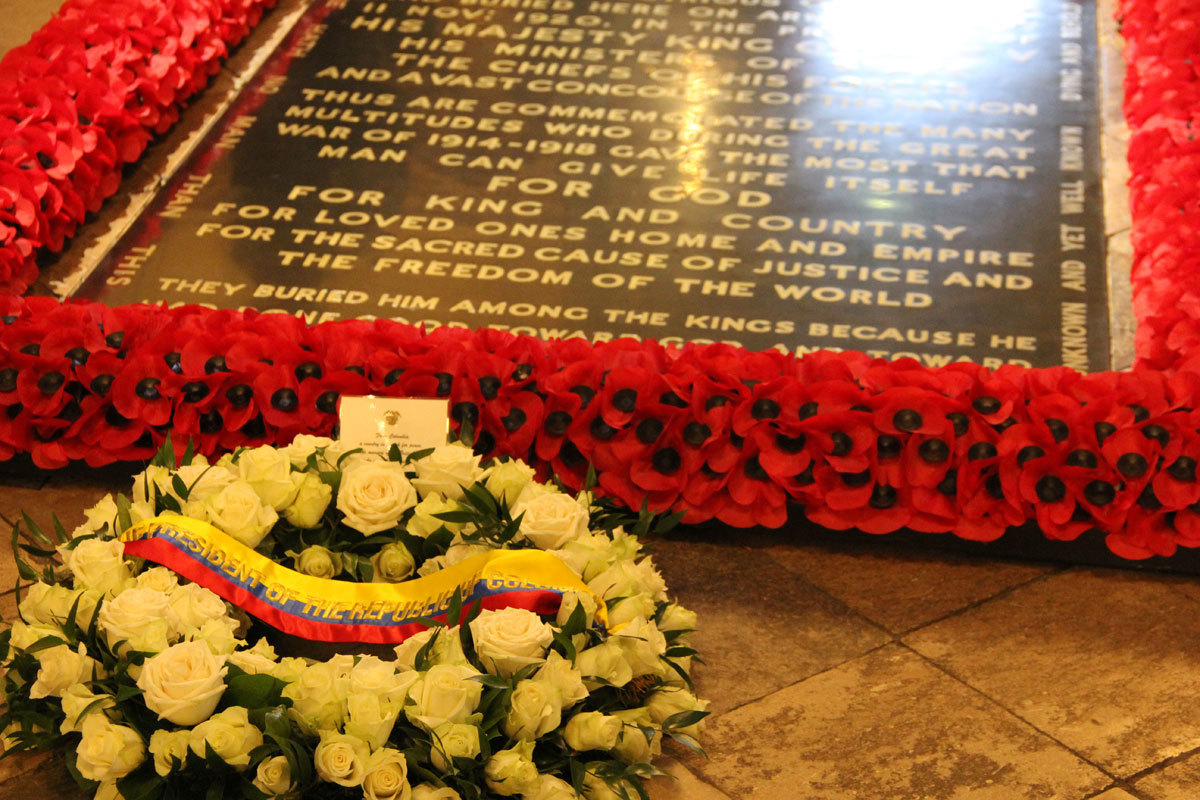 President of Colombia visits Westminster Abbey