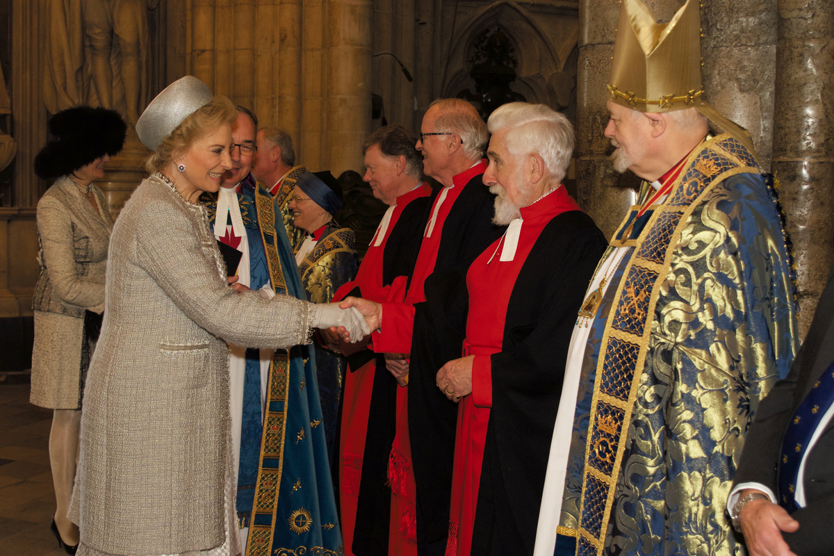 HRH The Duke of Kent and HRH Princess Michael of Kent attended a service to commemorate the 600th Anniversary of The Battle of Agincourt