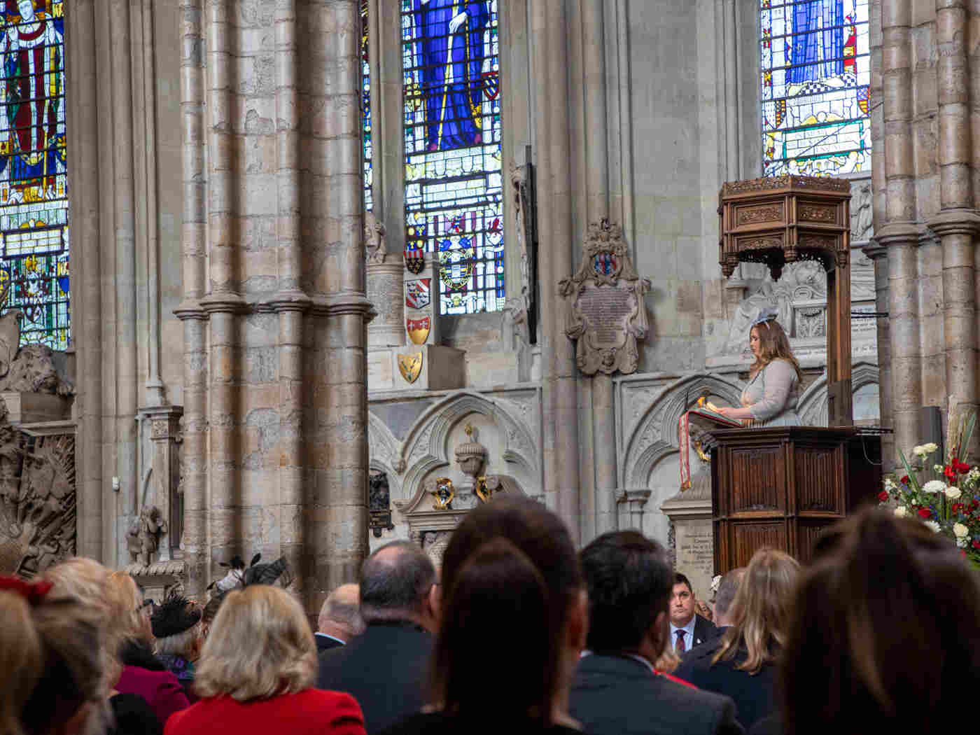 Naomi Hall reads a testimony