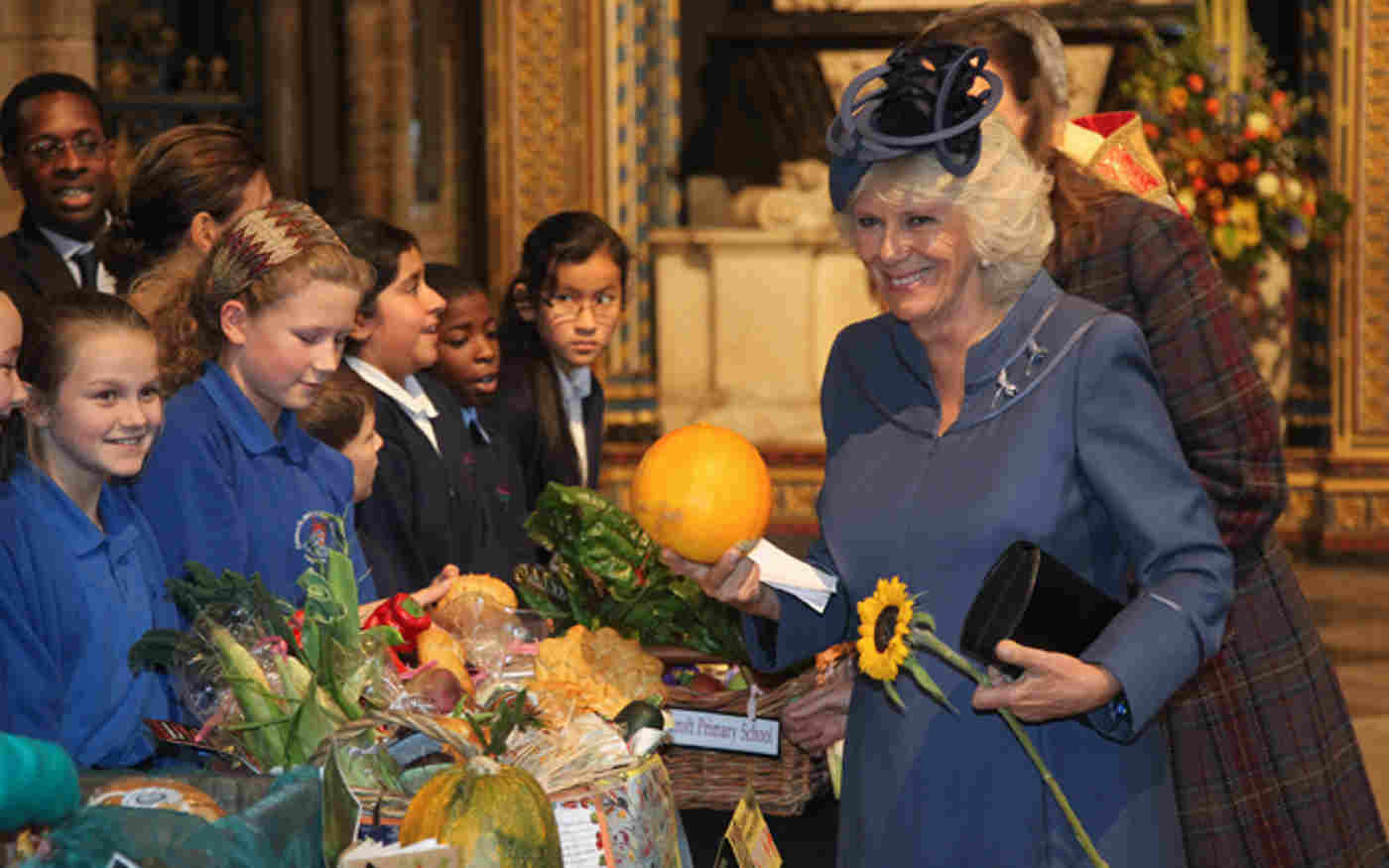 HRH The Duchess of Cornwall Joins 530 Children to Celebrate the Harvest