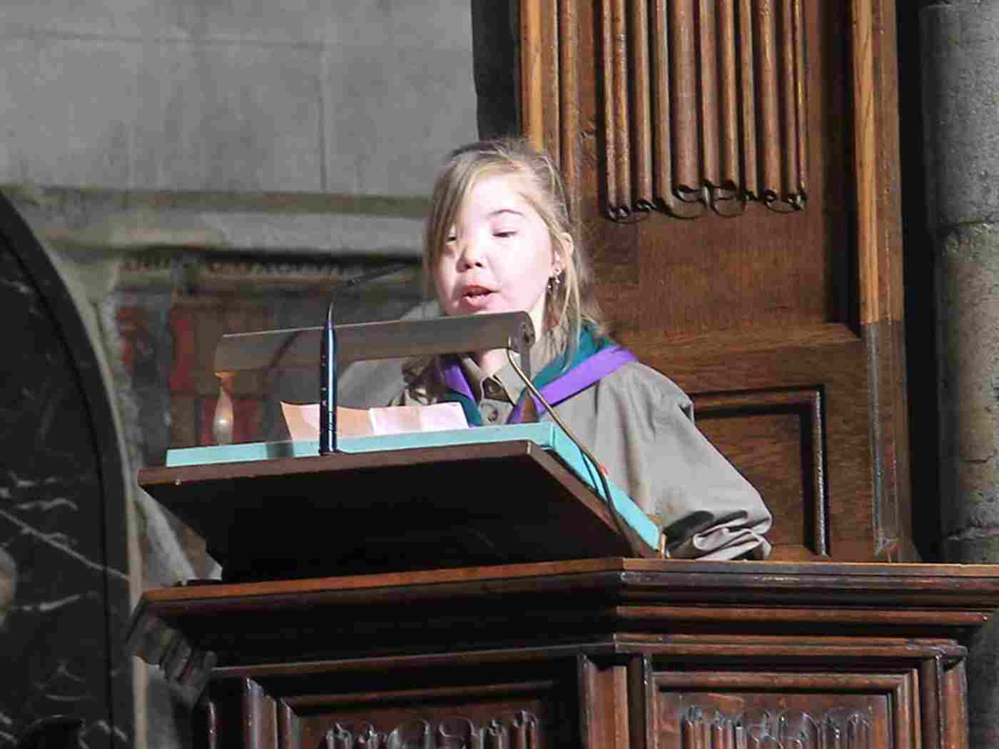 A testimony is given